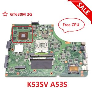 Placa principal da placa -mãe para asus K53SV K53SJ K53SM K53SC K53S X53S A53S Laptop Motherboard com GT540M Graphics DDR3 HM65 CPU grátis