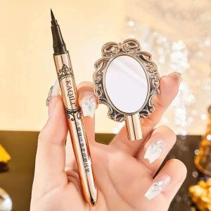 Eyeliner Soft Fine Tyeliner lápis com espelho rápido seco seco duradouro preto impermeabilizador coreano delineador de maquiagem coreana