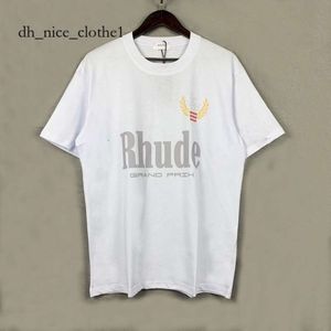 Ruhde T-Shirt Art Shirt Yüzme Sandıkları Tişört Rhude Gömlek Erkekler Tasarımcı Tshirts Erkekler için 24SS RHUDE ŞORSU ÇOCUKLUK