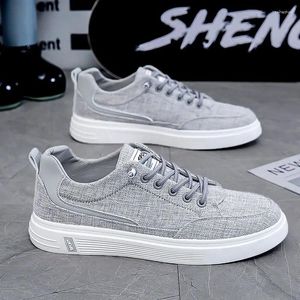 Casual Shoes Men's Spring 2024 Board Sports And Work Canvas Linen