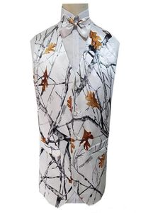 2019 Camo Groom kamizelki kamizelki ślubne Realtree Camouflage Slim Fit Kamity męskie 2 sztuki Setsbowvest Custom3346292