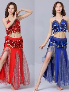 Stage Wear Belly Dance Suit Przyjazd Xinjiang Egypt Indie Dancing Dancing Sukienka