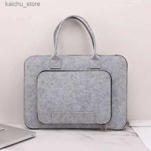 Other Computer Accessories Fashion Portable Felt Bag Laptop Bag For 11.6 13.3 15.6 17.3 Inch Computer Bag For MacBook Pro 13 Case Samsung HP Handbag Y240418