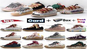 Botlar Tasarımcı Mesh Dokuma Tehlike Ayakkabı Stili 90'lar Olağanüstü Sneaker Kabartmalı Deri Burucu Spor Ayakkabıları Nappa Calfsk2374647