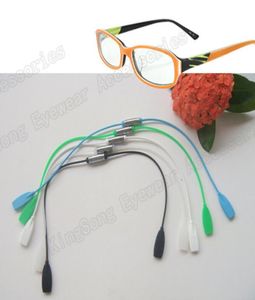 2pcslot svart silikonmagnetiskt glasögonhållare Cord Eyeglass Retainer Eyeglass Holder Eyeglass Lanyard Eyewear Chain7292023