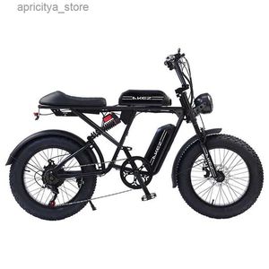 バイクレトロエビケ750W 48V 13AH/26AH 20*4INCHファットタイヤエクトリックバイクマウンテンスノーエクタリックビシッツUSストックAKEZアダルトモーターシックL48