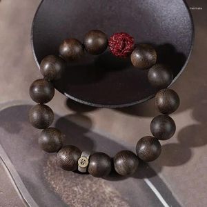 Strand Natural Old Material Nha Zhuang Agarwood Buddhas stjärntillstånd Rosarinarmband