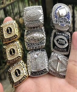 9Pcs 2011 12 13 2015 2016 2017 2018 2019 Fantasy Football Team s Ring Set Souvenir Men Fan Gift 20201097042