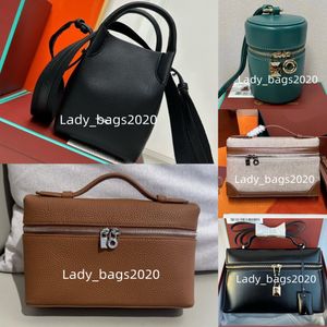 Loro çanta kova balya çantaları l19 öğle yemeği kutusu lp kadınlar büyük l27 çanta tasarımcısı makyaj el çantası gerçek deri çantalar.