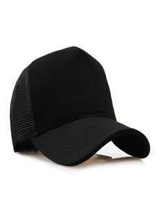 Gorras Camionero Trucker Cap hochwertiger Trucker Hut Blank 5 Panel Mesh Hut Schwarze Baumwoll -Trucker Hüte Stickerei9756907