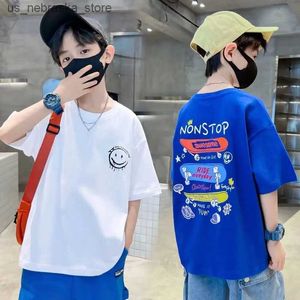 T-shirts pojkar tecknad kort ärm t-shirt barns sommarkläder barns halvärmad topp baby botten skjorta koreansk version q240418