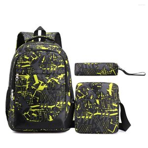 Backpack Middle School 3PCS Ustaw torby dla nastoletnich chłopców Dziewczęta Kampus Leisure Cool Back Pack Nylon High Bookbag