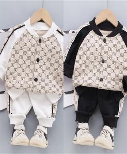 Baby 2022 Spring Summer Tracksuit Long Sleeve Coat With Button Legging Pants Twopiece Suit Boys Girls039 Children039s Fas5324961