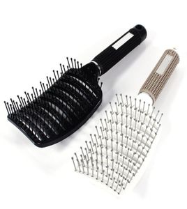 1 Stcs Bend Hair Comb Pinsel Neue antistatische gebogene Entlüftungshaarkamm Massager Haarbürste Salon Friseur Werkzeug 3255215