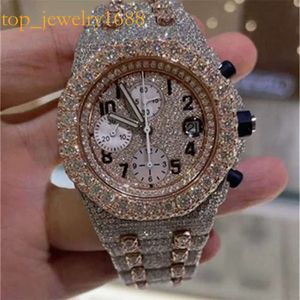 10A Watches Men High Quality Movement Designer Moissanite Iced Out Diamond Montre Automatic Mechanical Watch