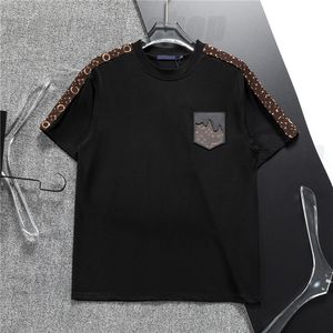 designer Mens T-Shirts tshirt Splicing Screw Cotton Patchwork t shirt tee luxury Classic flowers badge geometry loose europe clothing womens tops