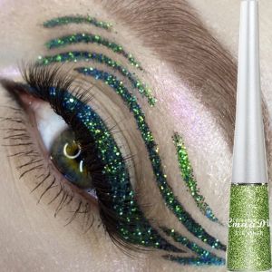 Eyeliner Diamond Pearlescent Green Eye Liner Lidschatten wasserdichte silbergold blau Farbe Glitzer Pailletten Eyeliner Korean Make -up Kosmetik