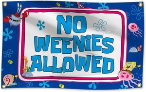 No Weenies Dopugle Flag 3x5 FT Funny Flag Plakat dla college'u Dekrorpartiesgift Strong and Solid 240411