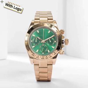 2024 New Men's Japan VK Chronograph Movement Watch Full Full Stafless Teles Glass 5ATM مقاوم للماء Super Luminous 41mm Montre de Luxe Watches