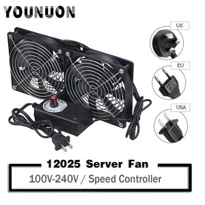 Soğutma 12cm yüksek hızlı DC 12V 220V BTC Madencilik Makinesi Şasi İş İstasyonu Kabini Radyatör 120mm Şiddet Sunucu Soğutma Fanı