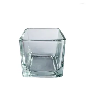 Candle Holders ! Bulk 12pcs 6 6cm Glass Cube Square Holder In Clear(not Including Candle) USD34.2/Lot