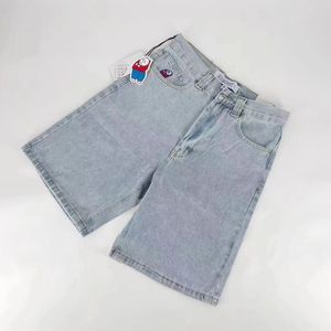 Men's Jeans Streetwear Big Boy Y2K Pants Hip Hop Cartoon Graphic Embroidery Baggy Mens Womens Harajuku High Waisted Wide Trouser shorts