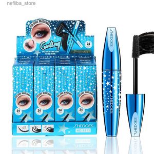 Mascara 12Pcs Shedoes 4D Black Volume Mascara Liquid Lash Extensions Waterproof Long-Lasting Long and Thick Eyelashes L410