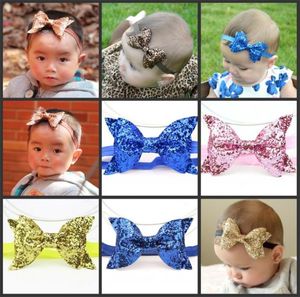 Yeni Children039s Kafa Bandı Shinning Gold Bow Tie Kily Bebek Saç Band Yüksek Kaliteli Saç Aksesuarları Cadılar Bayramı Noel Hediyesi6783427