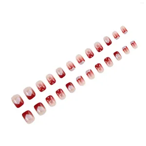 False Nails Sweet Style Press-on Nail Pink Short French Artificial For Women And Girl Salon At Home