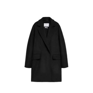 Jaquetas de casaco feminino de grife de grife de lã mistura de casacos maxmaras jaqueta de trincheira única de cor sólida de cor sólida feminina lã de lã 4fp5