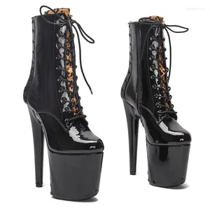 Dance Shoes Women 20CM/8inches PU Upper Plating Platform Sexy High Heels Boots Pole 539