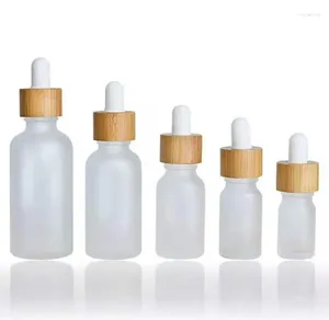 Bottiglie di stoccaggio 100 pezzi/lotto 5 ml 10 ml 15 ml 20ml 30 ml 50 ml opachi e trasparente bottiglia di gelo in vetro in vetro in vetro in vetro SN737 SN737