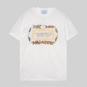 2024 Casablanc Designer Мужская футболка набор рубашки Masao San Print Mens Casual рубашка и короткие женские небрежные шелковые футболки май