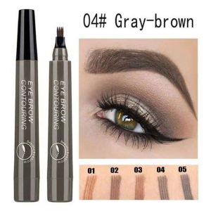 Supply 5 Colors Dark Brown 4 Point Liquid Eyebrow Pencil Microblading Waterproof Eyebrow Pencil Tattoo Eyebrow Pen Makeup