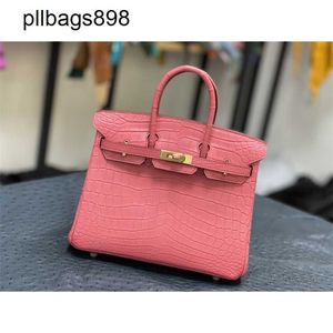 Bolsa de bolsa 7A de bolsa artesanal de bolsas de nevoeiro de couro genuíno fosco de crocodilo 25 com lipstickcz8a de luxo