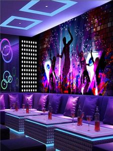3D Murais Wallpaper para sala de estar Madden Dance Dream Dream Cool Bar KTV Decorativo Wall5672265