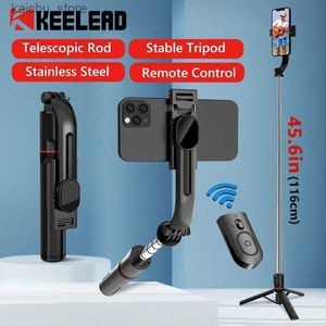 Selfie Monopods L13 1130mm Versão estendida Bluetooth Mini Selfie Slowe Tripé dobrável com obturador remoto para Android iOS Smartphone Y240418