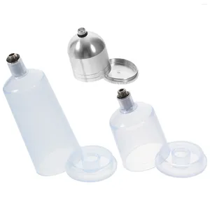 Geschirrsets 3 Stcs Airbrush Ersatztopf Terrarium Tank leerer Farbglasbehälter Clear Portion Portion Portion Jar