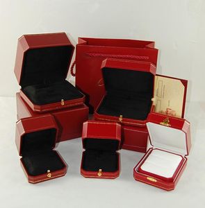 Watch Boxes brand jewellery wedding ring red box Luxury jewelry gift packaging organizer necklace earring holder Octagon Bracelet 8653590