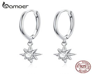 Dangle Earrings with Charm Genuine 925 Sterling Silver Bright Stars Earings for Women Fashion Jewelry SCE759 2105123006959