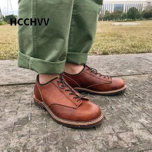 Sapatos casuais Face Short Men's Work Handmade Goodyear Oxford Machine Paratroooper Men Loaffers Shoe