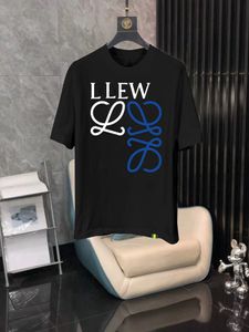 2024 남자 디자이너 티셔츠 검은 티셔츠 캐주얼 순수 면적 느슨한 라운드 넥 커플 패션 티셔츠 짧은 슬리브 탑