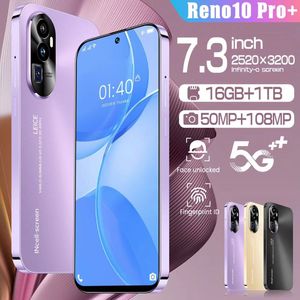 2024 TOP RENO10 PRO+ 7,3 cala 7.3D Reno 10 S24Ultra S 24 Ultra S23Ultra S23 1T 5G Smartfon Android Smartfon Ekran touchowy 16+ 1TB RAM 64GB 128GB 256GB ROM HD SMART WAKE GRAVITY SENZTOR GRAVITY SYSTER