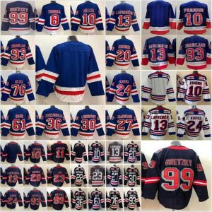 Maglie personalizzate di New York Hockey 10 Artemi Panarin Maglie 20 Chris Kreider Adam Fox 24 Kaapo Kakko 13 Alexis Lafreniere 93 Mika Zibanej