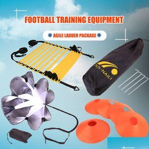 Balls Football Speed Agility Ladder Soccer Training Kit с парашютными мешками для устойчиво