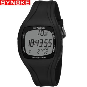 Relógios Synoke Mens Digital Relógios Pedômetro CALORIE Fitness Sport Men Silicone Watch Relógio LED Relógios Moda masculina