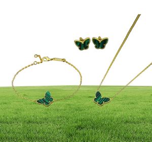 Van 18k Gold Fashion Classic Sweet 4four Leaf Clover Kolczyki motylki Bransoletka Naszyjka