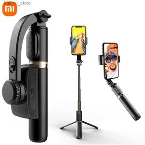 Selfie Monopods Gimbal Stabilizer 1-Axis Selfie Stick Mobile Phone Tripod with Bluetooth Remote Control for Vlog YouTube TikTok Y240418