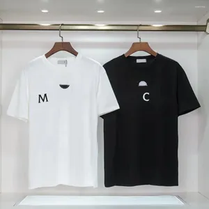Camisetas de camisetas masculinas letras coloidais masculinas camiseta de camiseta bordada camisetas de moda camiseta de luxo de luxo de luxo masculina