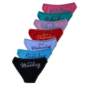 Frauenhöfen Funcilac 7 PCs/Los Frauen Unterwäsche Baumwolle jeden Wochentagen y Damen Knickers Briefs Dessous für Sizem L xl xxl 220425 DHWG7